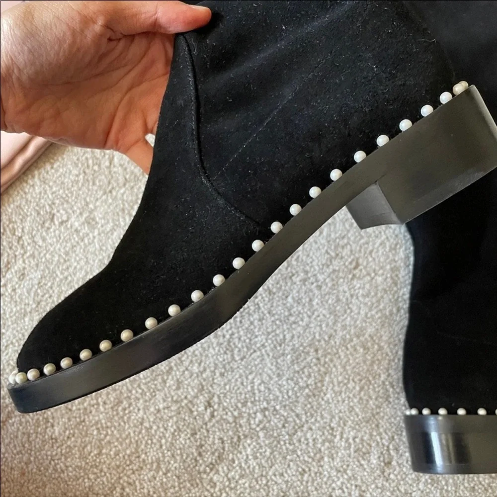 NEW Stuart Weitzman Lowland Pearl Over the Knee Boots